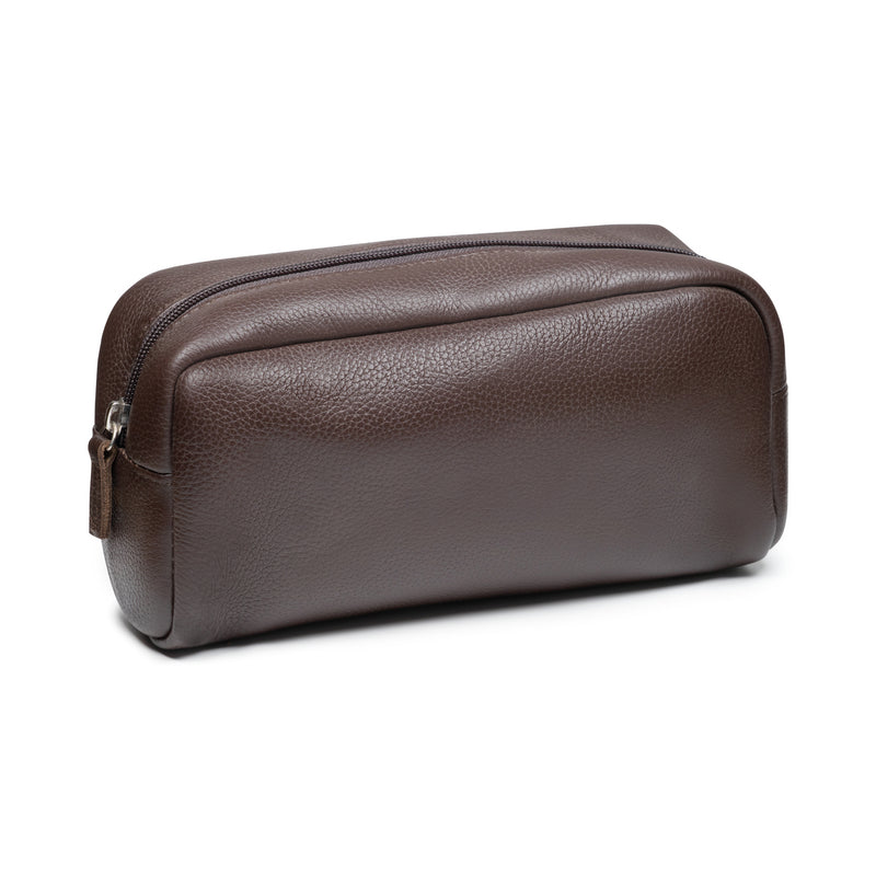 Trousse cuir marron foncé