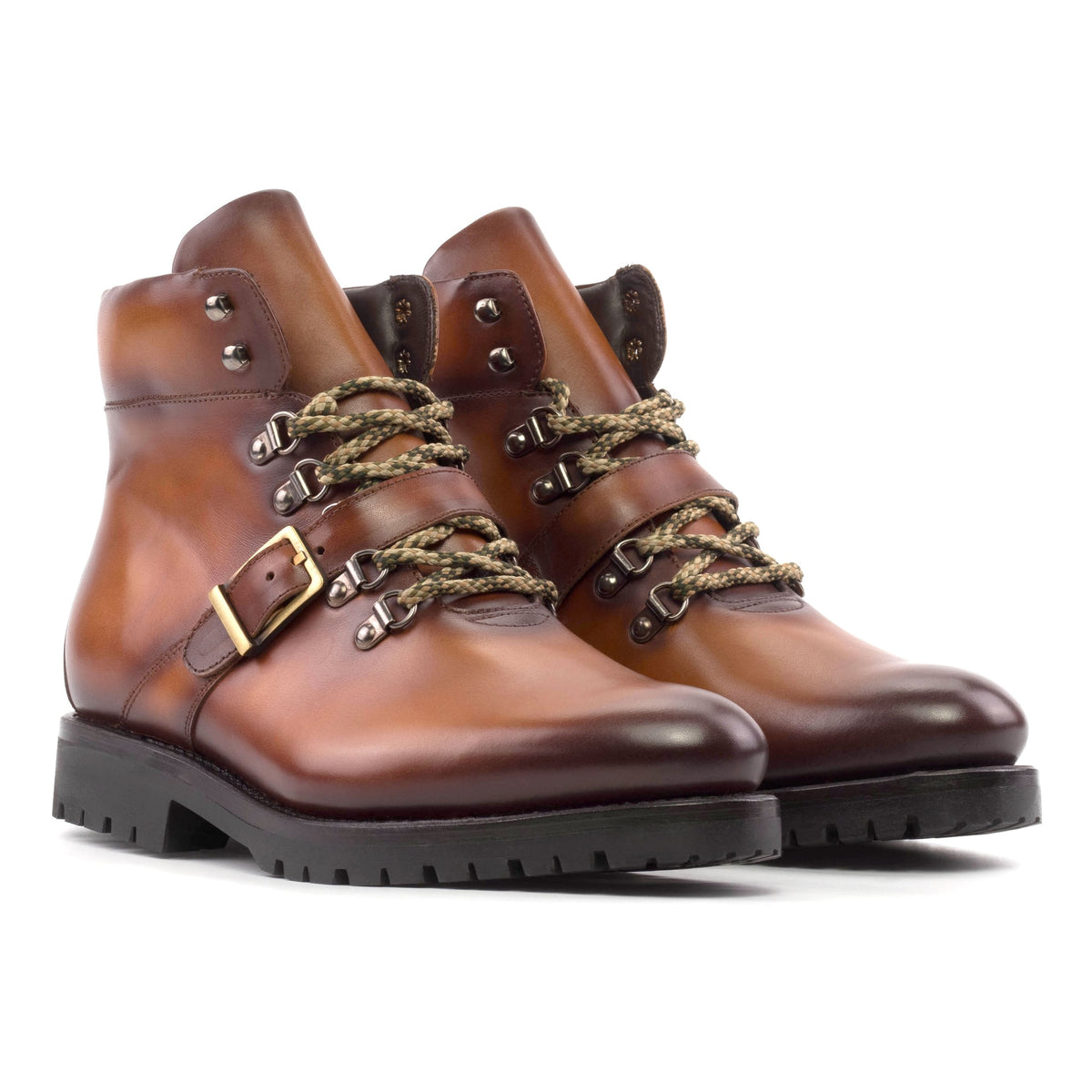 Hiking Boots en cuir marron clair - Semelles Commando – vue 1