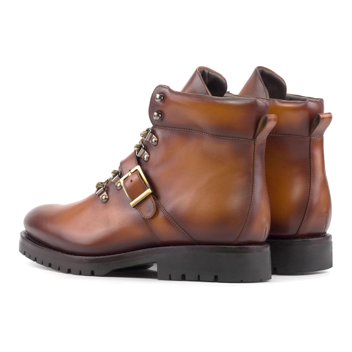 Hiking Boots en cuir marron clair - Semelles Commando – vue 3
