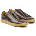 Sneaker Cuir Marron Patiné-Chaussures-Norbert Bottier