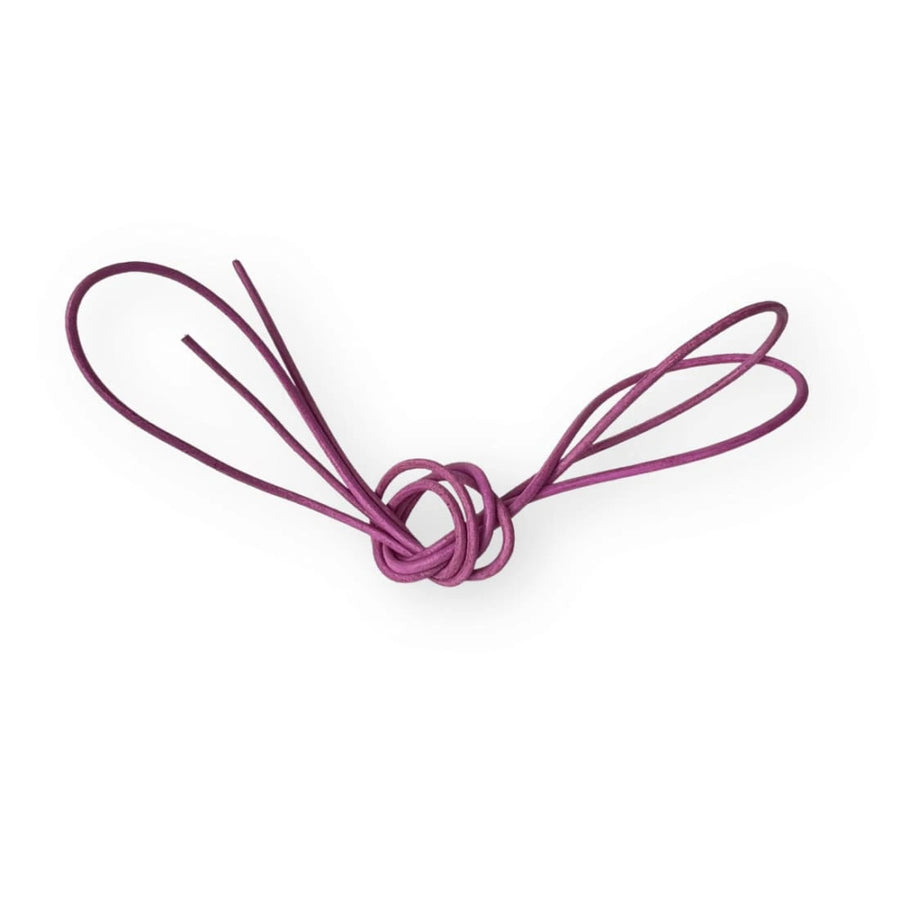Lacets cuir ronds fins Fuschia Norbert Bottier