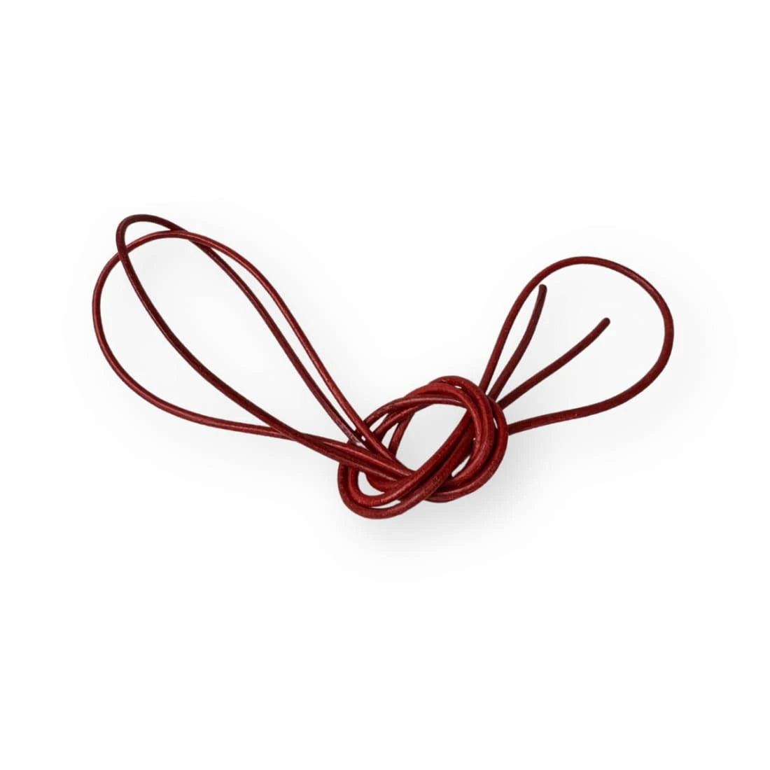 Lacets cuir ronds fins Rouge Norbert Bottier