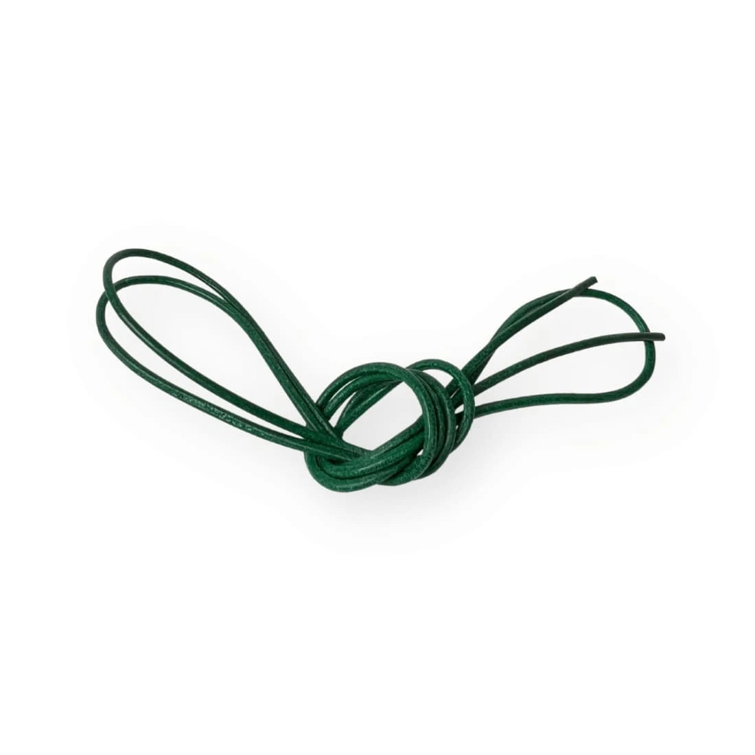 Lacets cuir ronds fins Vert Foncé Norbert Bottier