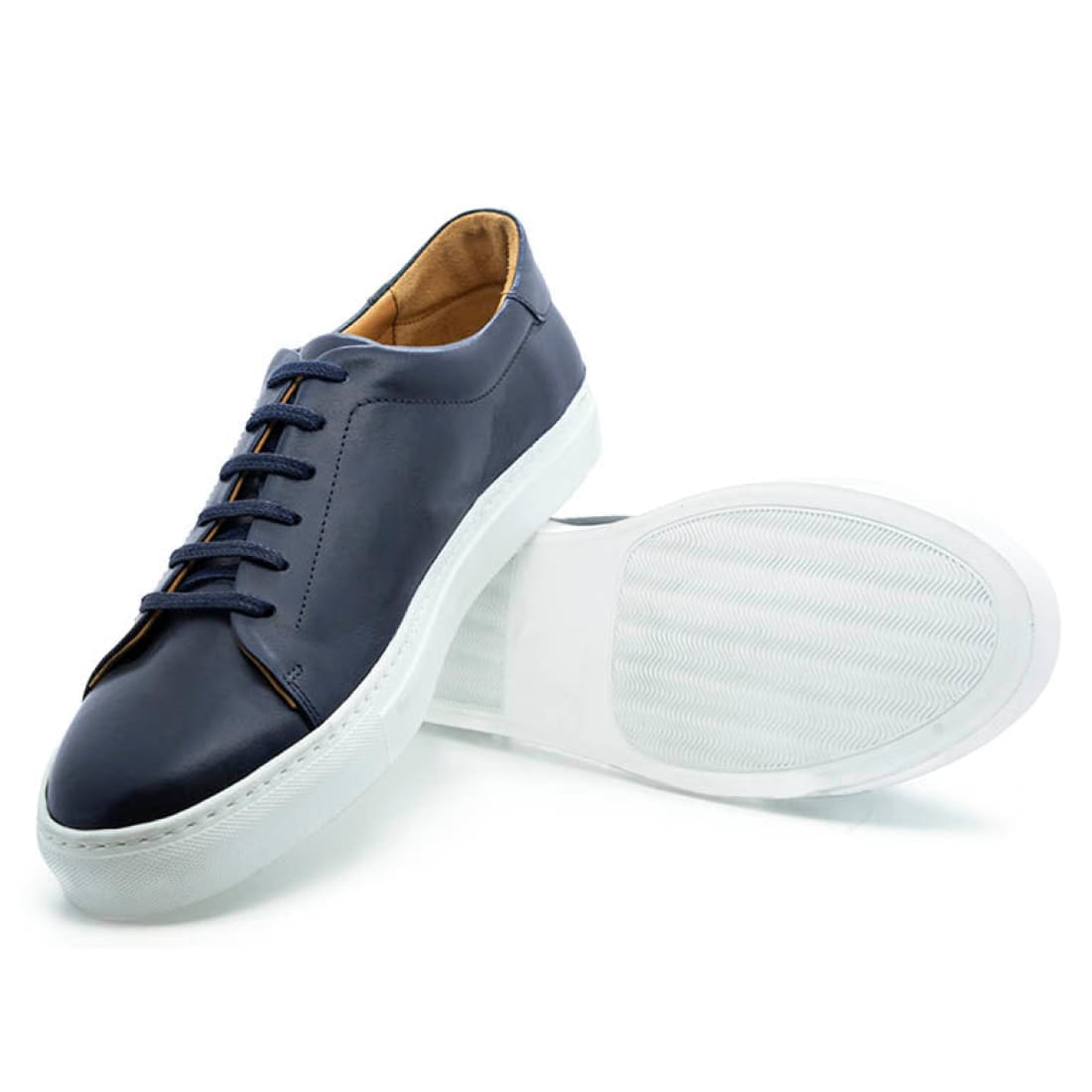 Sneaker Homme Lane en cuir bleu - Norbert Bottier
