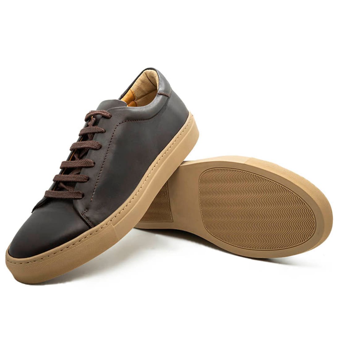 Sneaker Homme Lane en cuir marron - Norbert Bottier