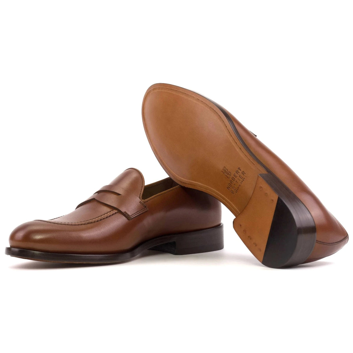 Milton - Mocassins cuir marron clair – vue 2