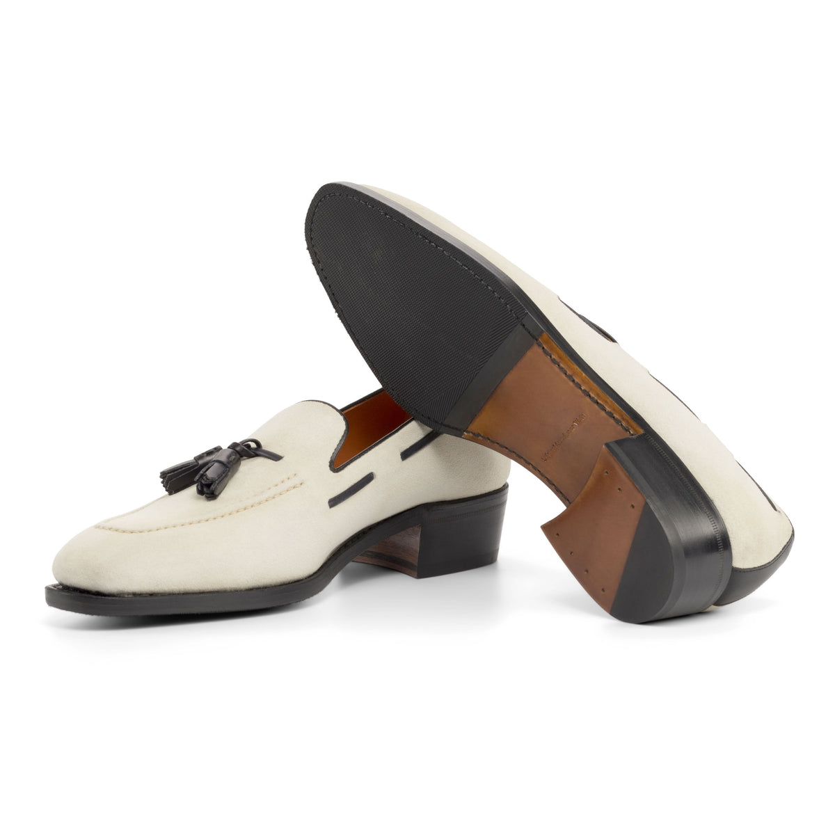 Mocassin à glands en daim ivoire – vue 2