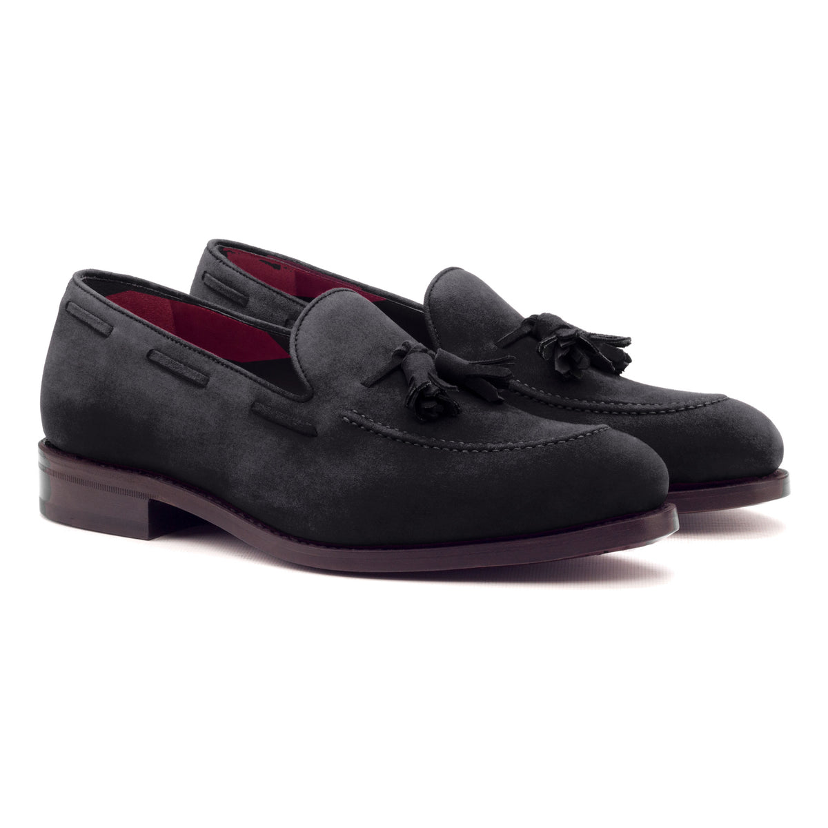 Mocassin à glands en daim noir – vue 1