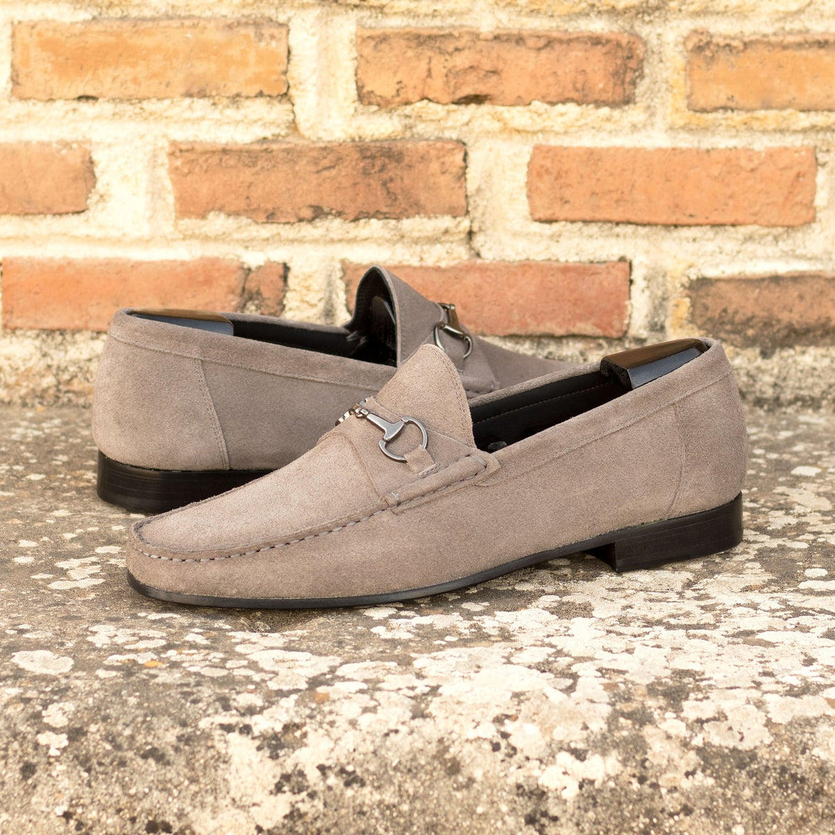 Mocassin à mors en daim gris – vue 4