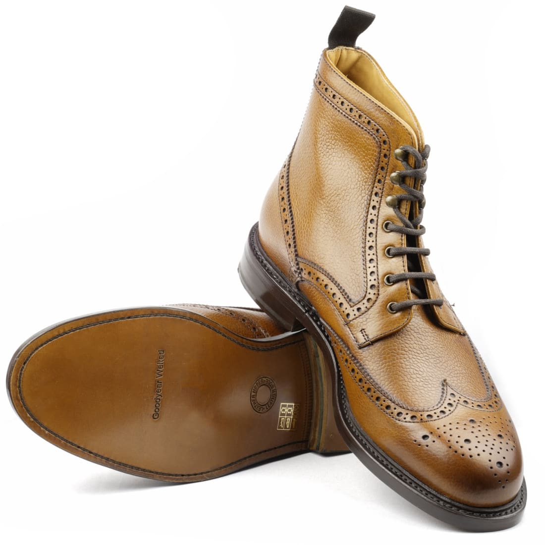 Mountain Boot's Cuir Grainé Gold-Chaussures-Norbert Bottier