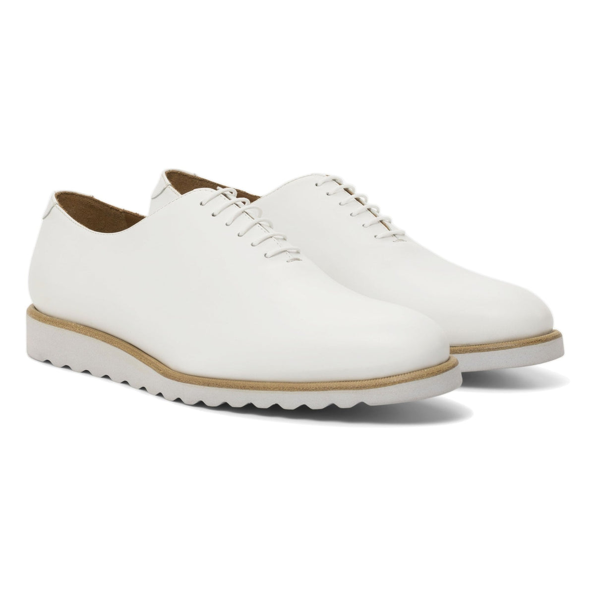 Richelieu One Cut en cuir blanc – vue 1