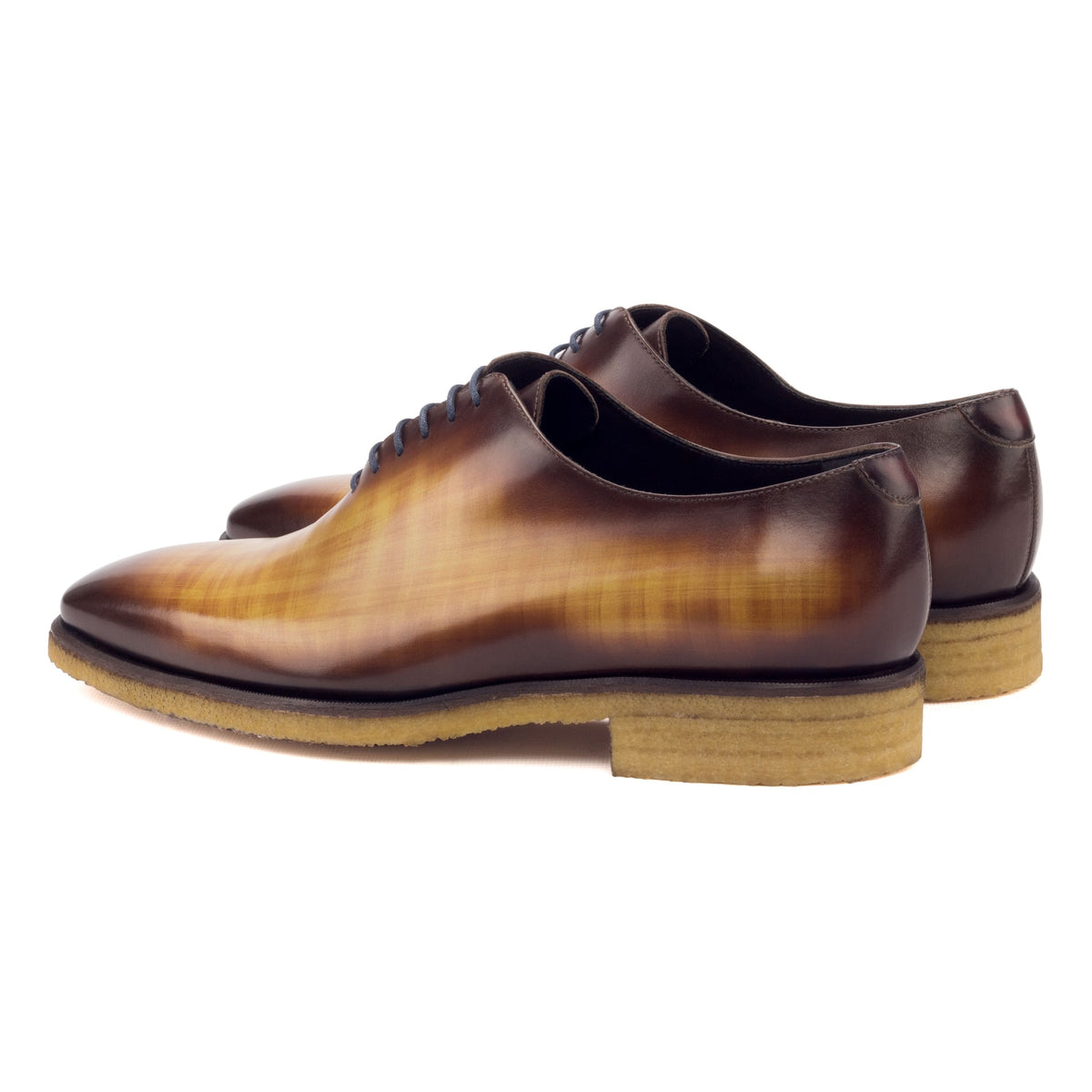 One Cut en cuir patiné cognac - Semelles crêpe – vue 3