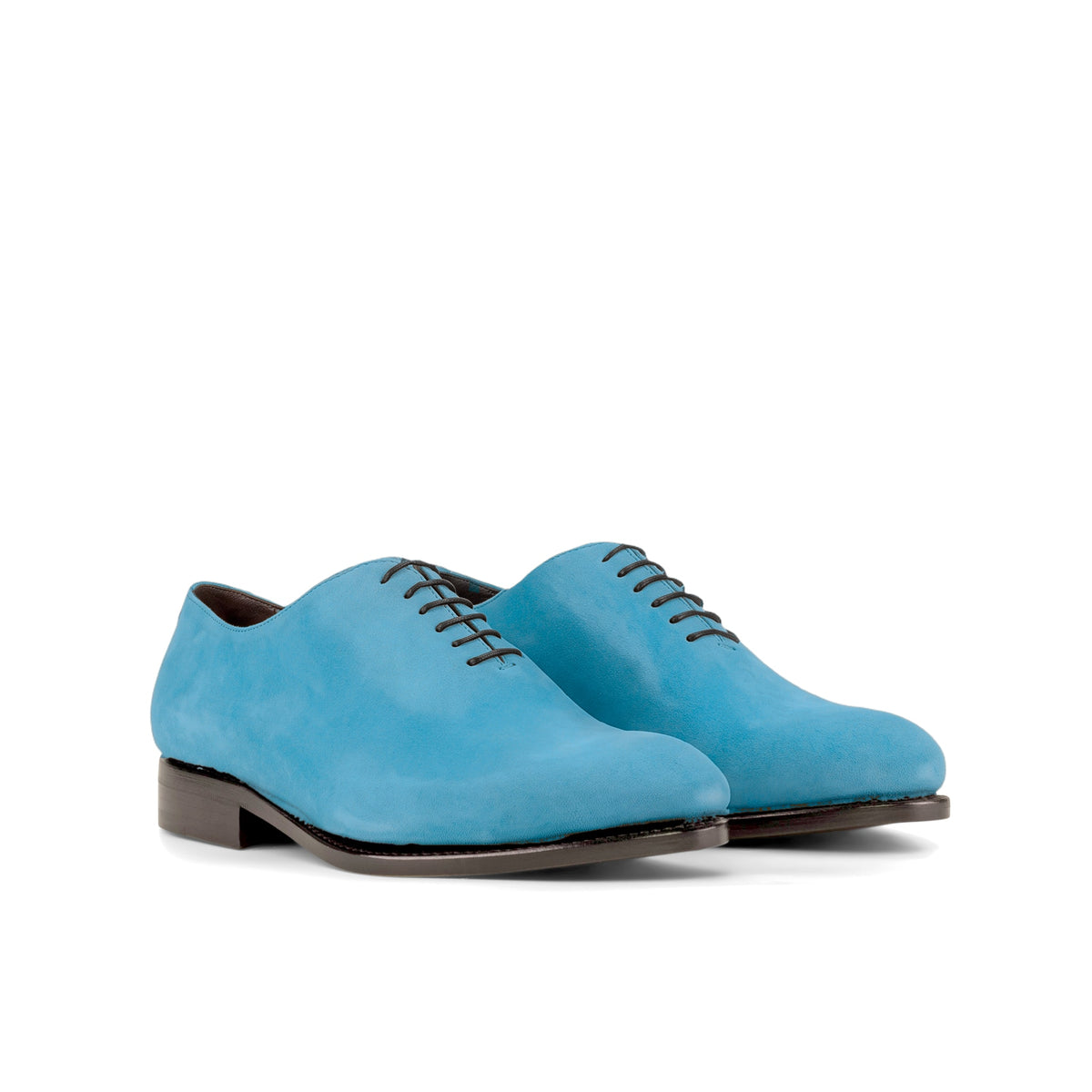 One Cut en daim de chevreau turquoise