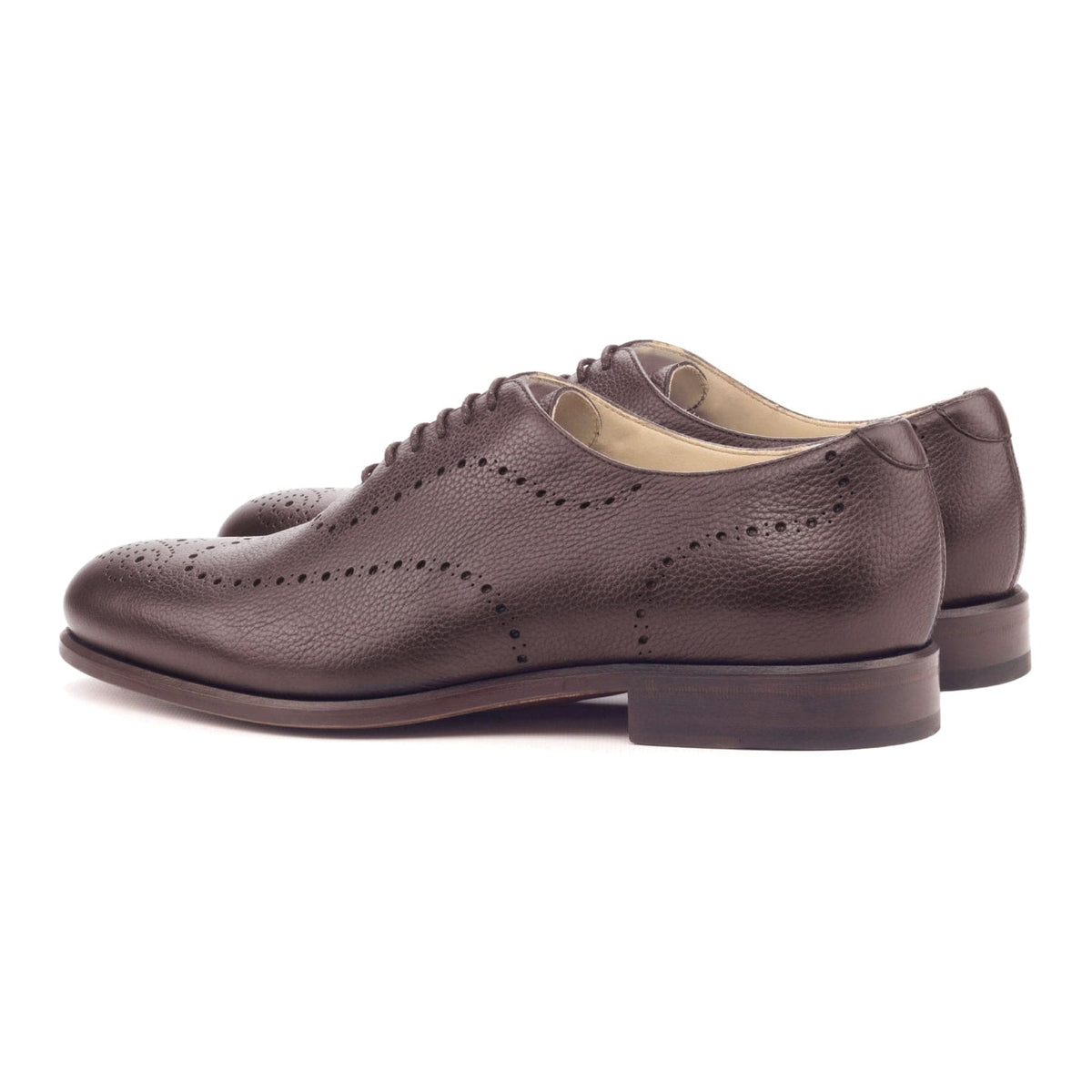 One Cut perforé en cuir grainé bordeaux, la paire vue de trois quarts arrière