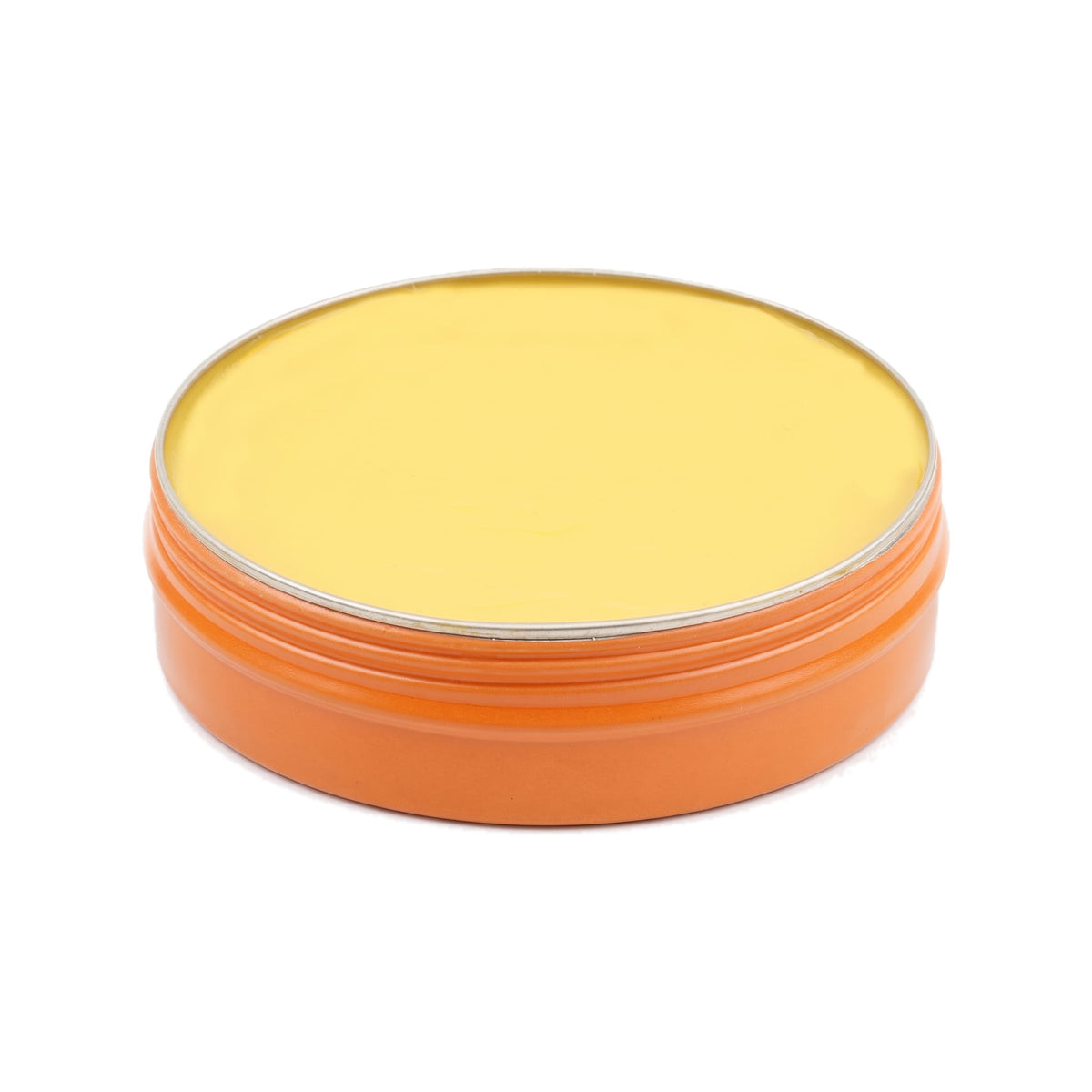 Pâte de cirage jaune cire 100 ml Norbert Bottier, boîte métal de 100 ml, ouvert