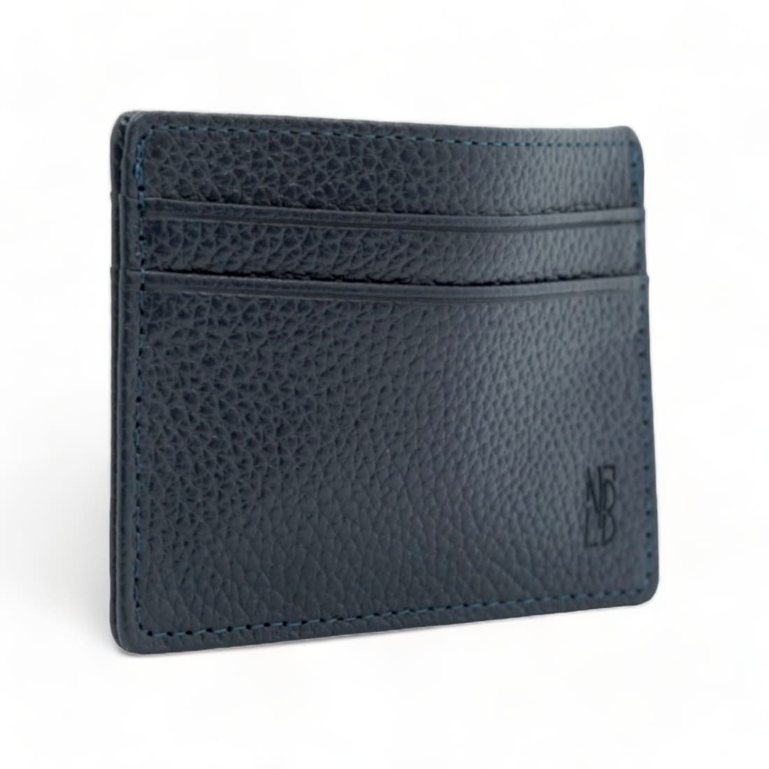 Porte-cartes en cuir grainé Bleu Marine - Accessoires