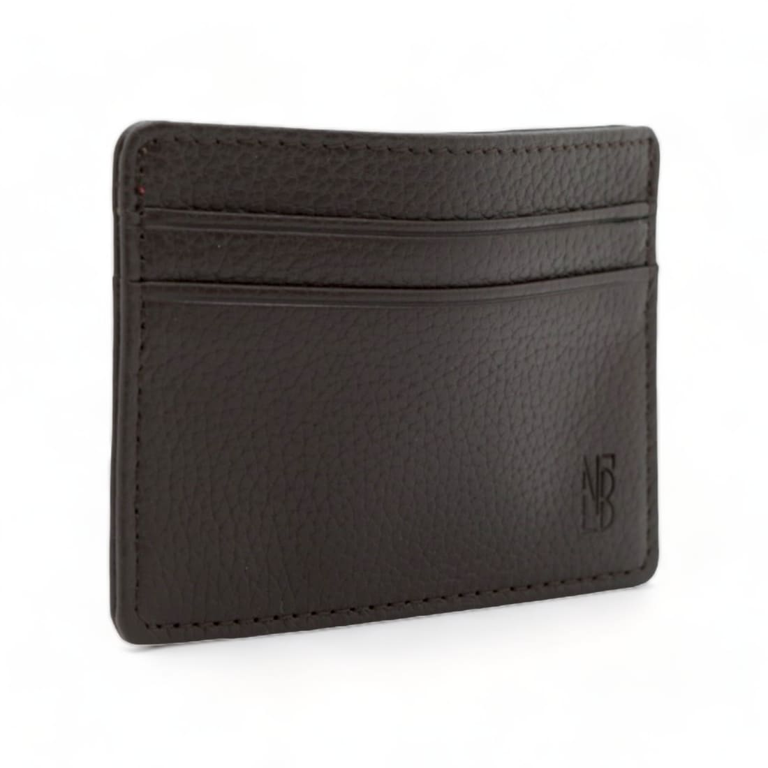 Porte-cartes en cuir grainé Marron - Accessoires