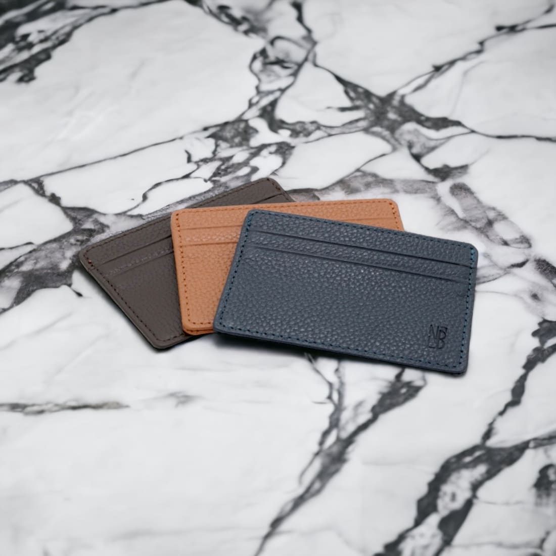 Porte-cartes en cuir grainé Marron - Accessoires