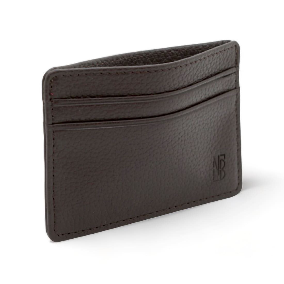 Porte-cartes en cuir grainé Marron - Accessoires