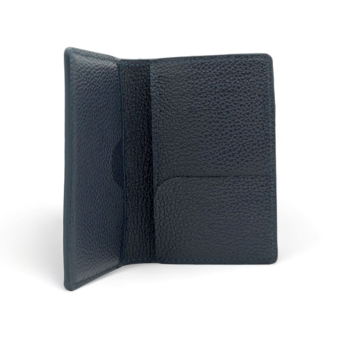 Portefeuille en cuir grainé Bleu Marine - Accessoires