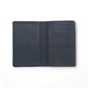 Portefeuille en cuir grainé Bleu Marine - Accessoires