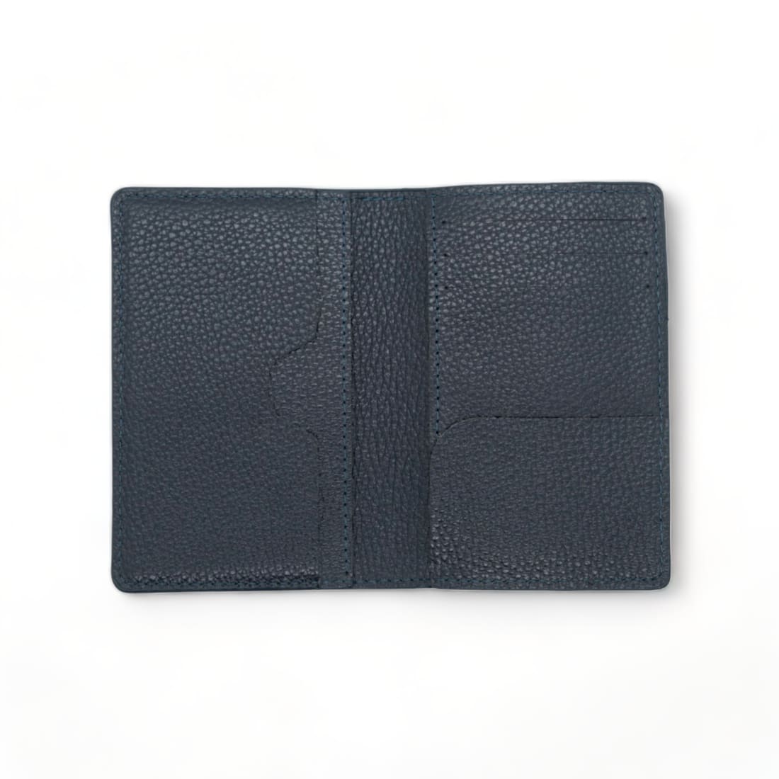 Portefeuille en cuir grainé Bleu Marine - Accessoires