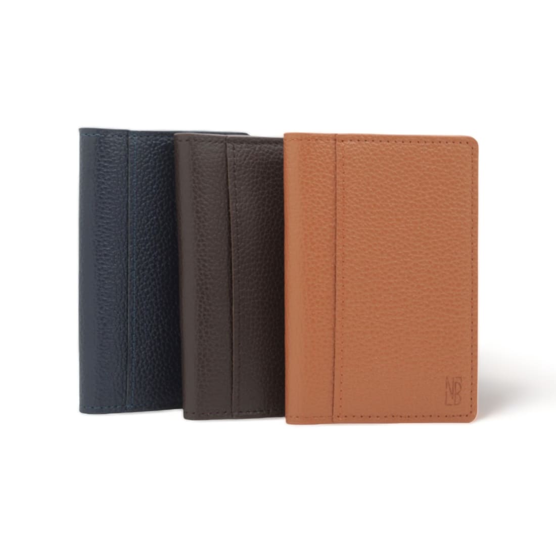 Portefeuille en cuir grainé Bleu Marine - Accessoires
