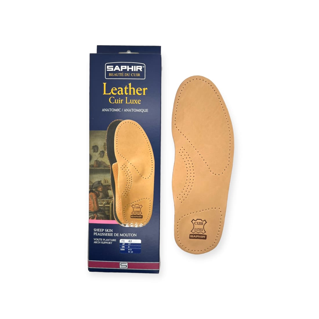 Semelles Orthopédiques entières en cuir - Saphir -