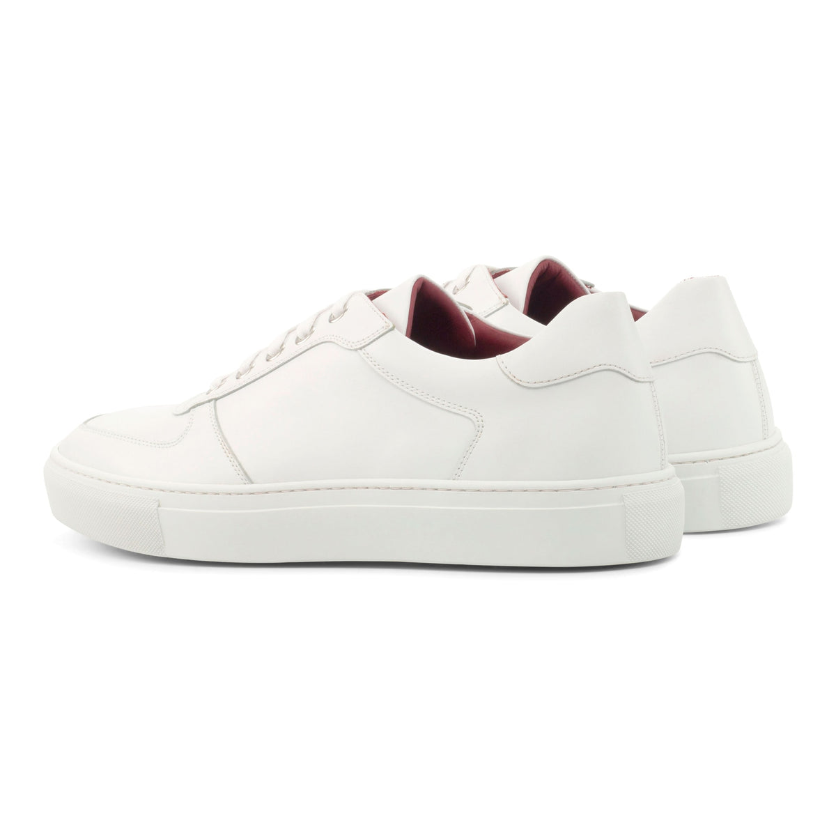 Sneakers Bumper en cuir blanc - Semelles Blanches – vue 3