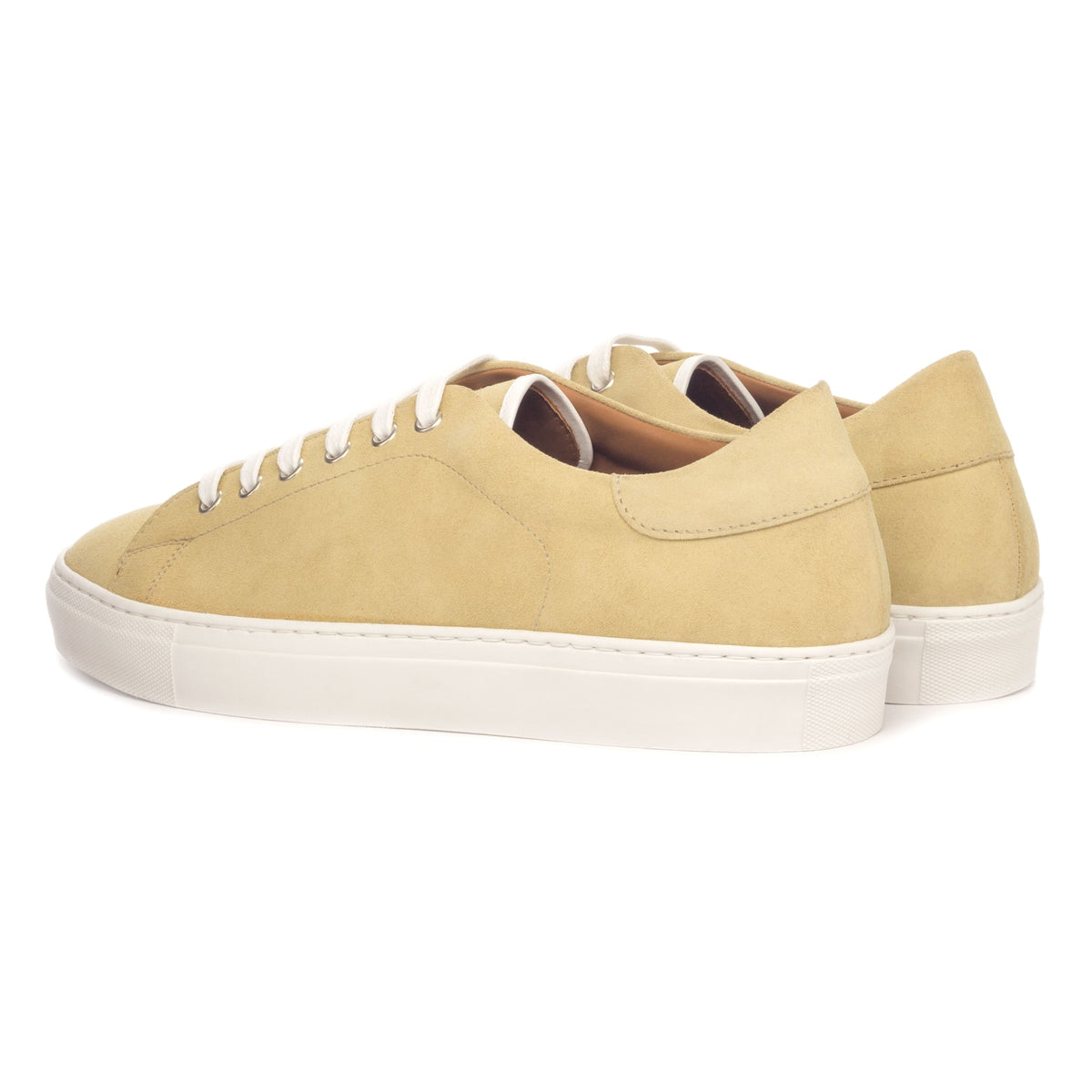 Sneakers Jersey en daim beige - Semelles Blanches – vue 3