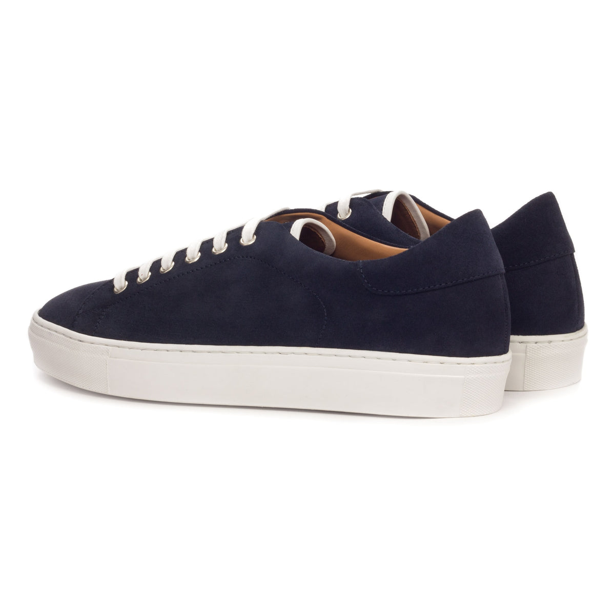 Sneakers Jersey en daim bleu - Semelles Blanches – vue 3