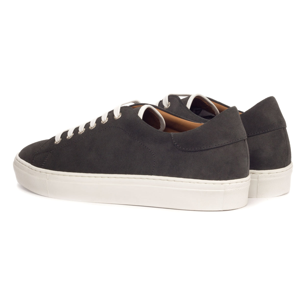 Sneakers Jersey en daim gris - Semelles Blanches – vue 3