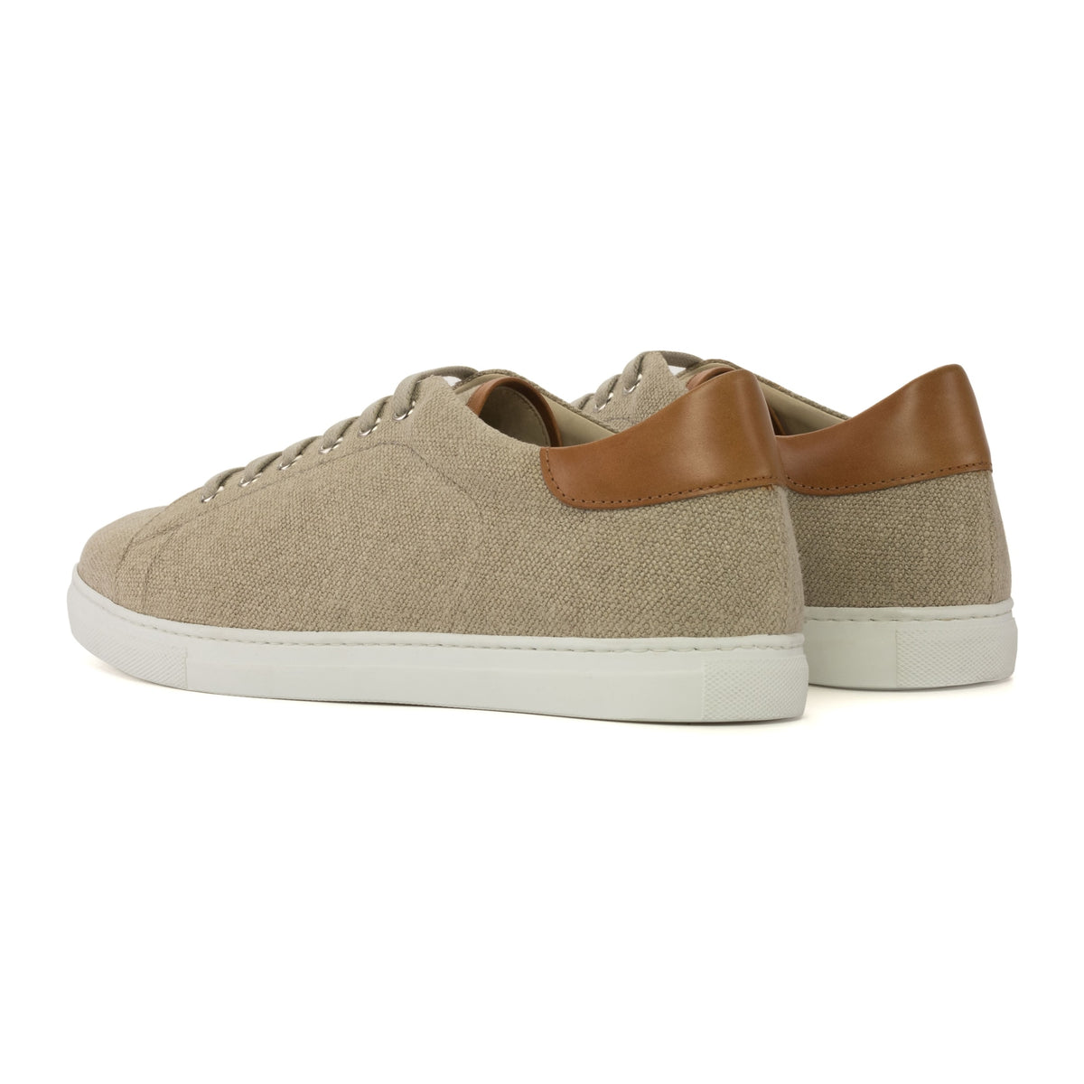 Sneakers Jersey en lin beige - Semelles Blanches – vue 3