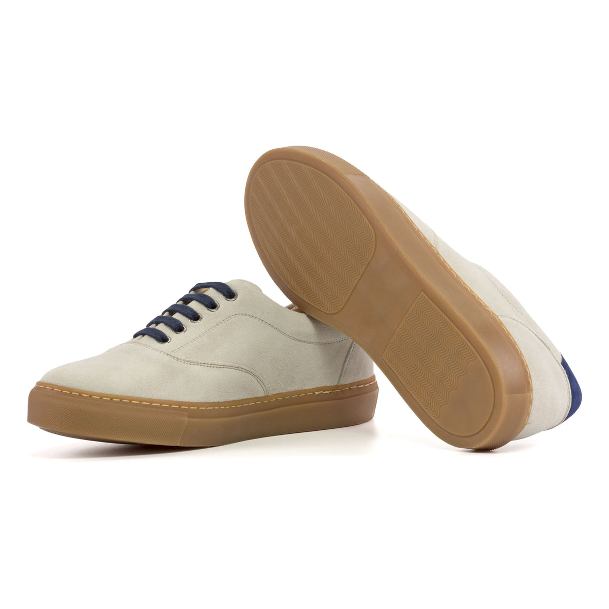Sneakers Spinner en daim ivoire - Semelles Caramel – vue 2