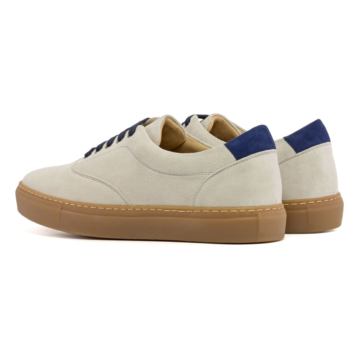 Sneakers Spinner en daim ivoire - Semelles Caramel – vue 3