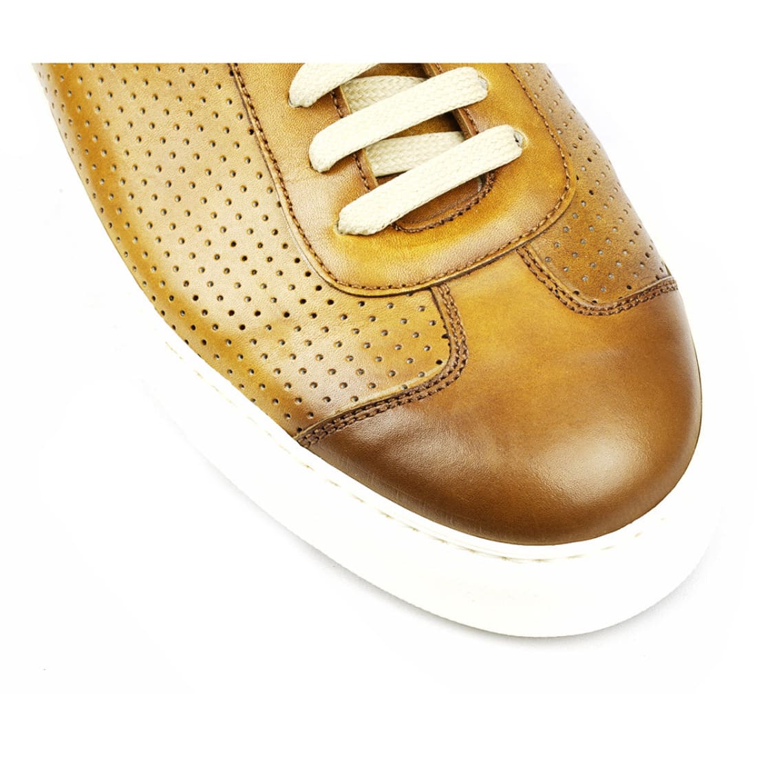 Sneaker Cuir Gold Patiné-Chaussures-Norbert Bottier