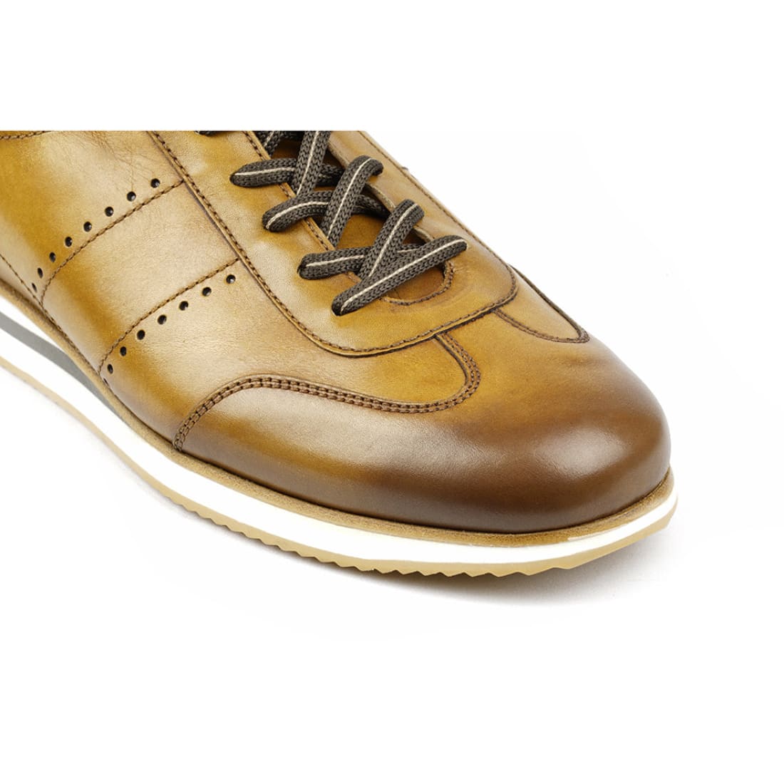 Sneaker Cuir Gold Patiné-Chaussures-Norbert Bottier