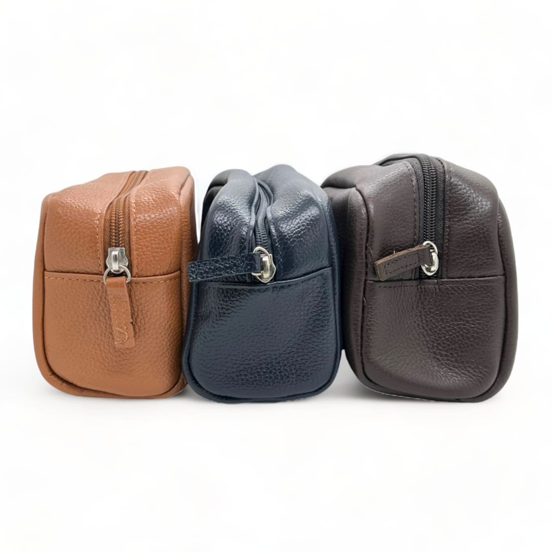 Trousse de toilettes en cuir grainé Marron - Accessoires