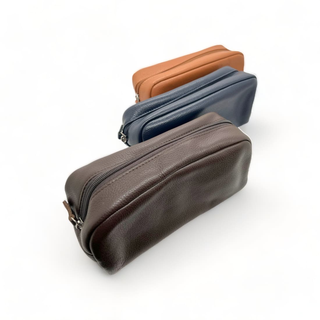 Trousse de toilettes en cuir grainé Marron - Accessoires